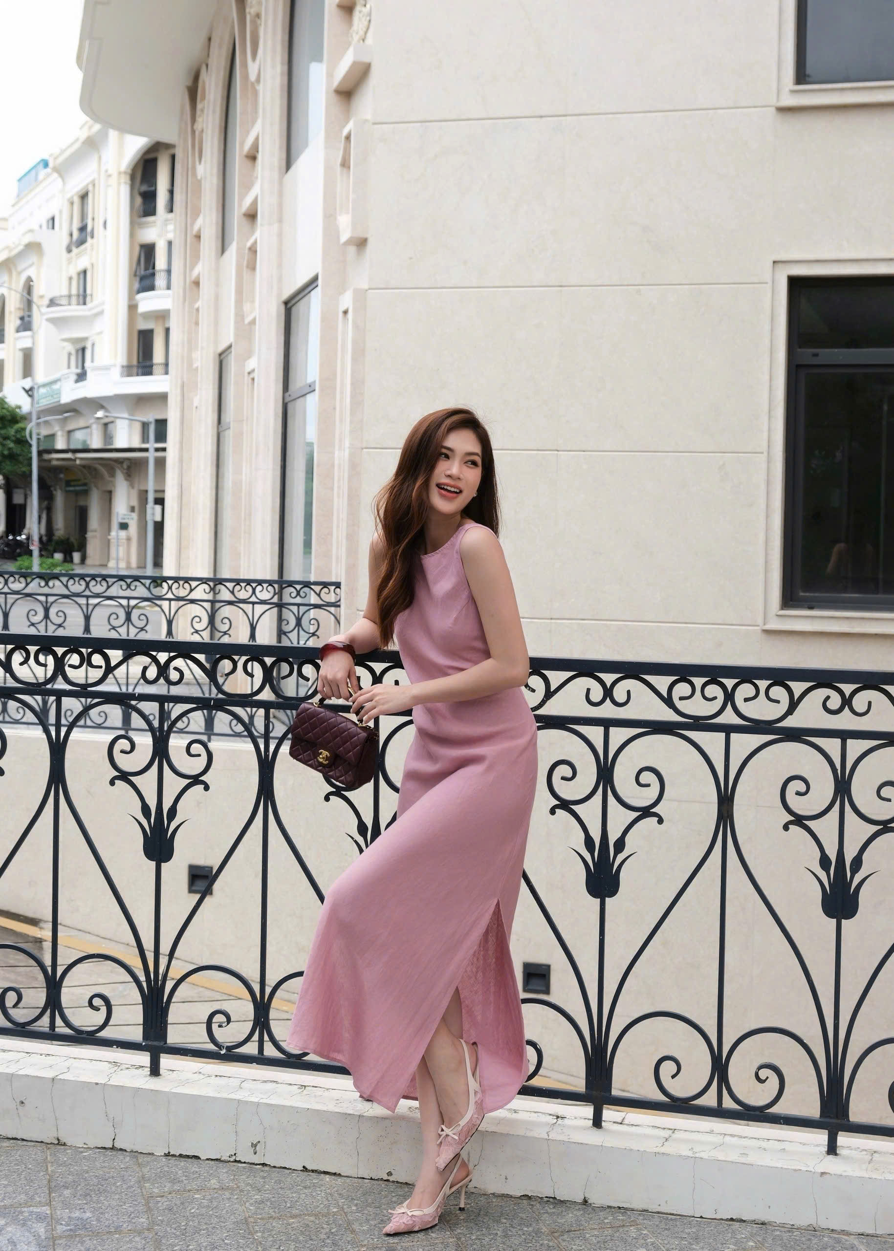 Lunéa dress | Linen | Pink