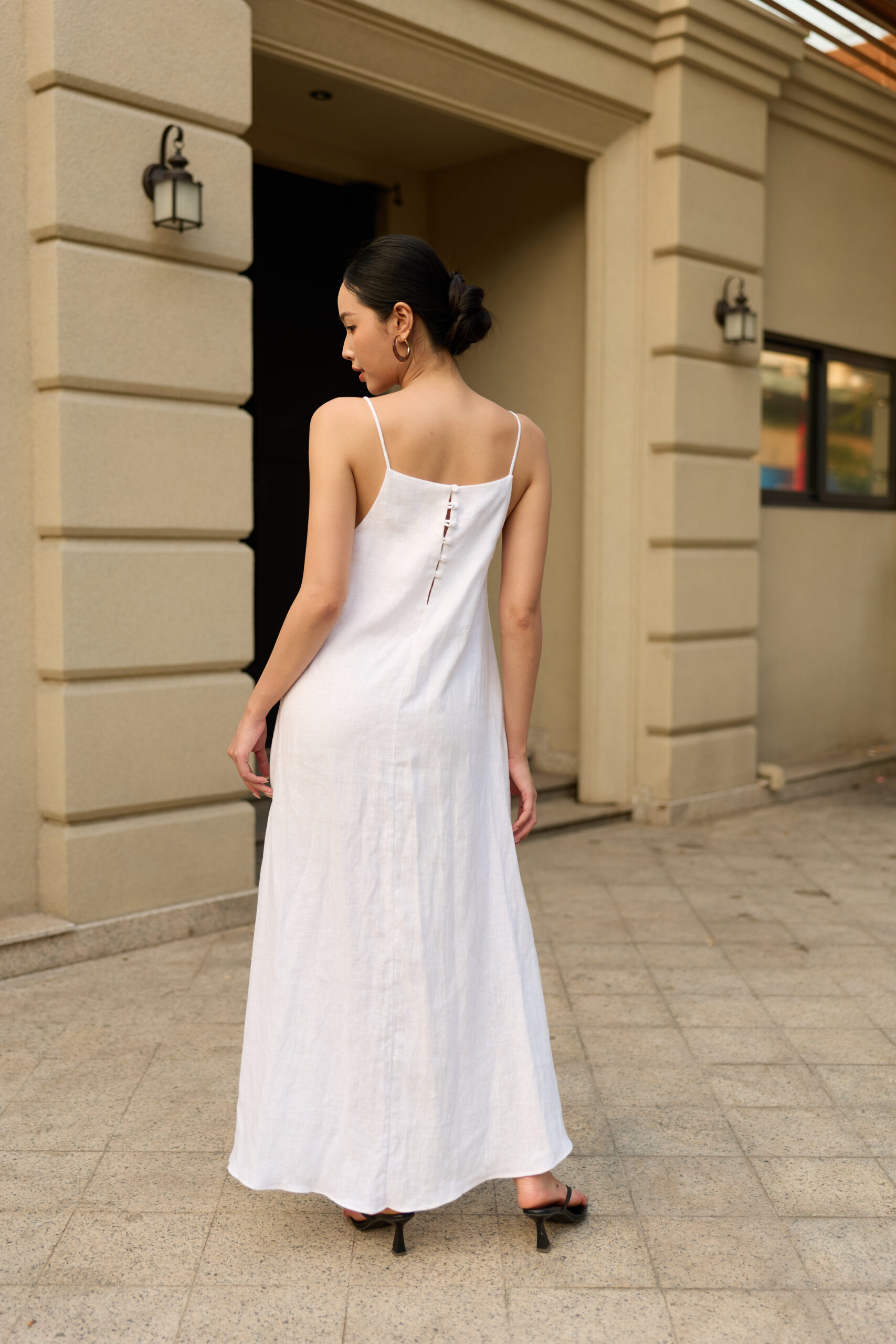 Sophie /ˈsəʊfi/ | Pleated maxi dress | Linen - Image 5