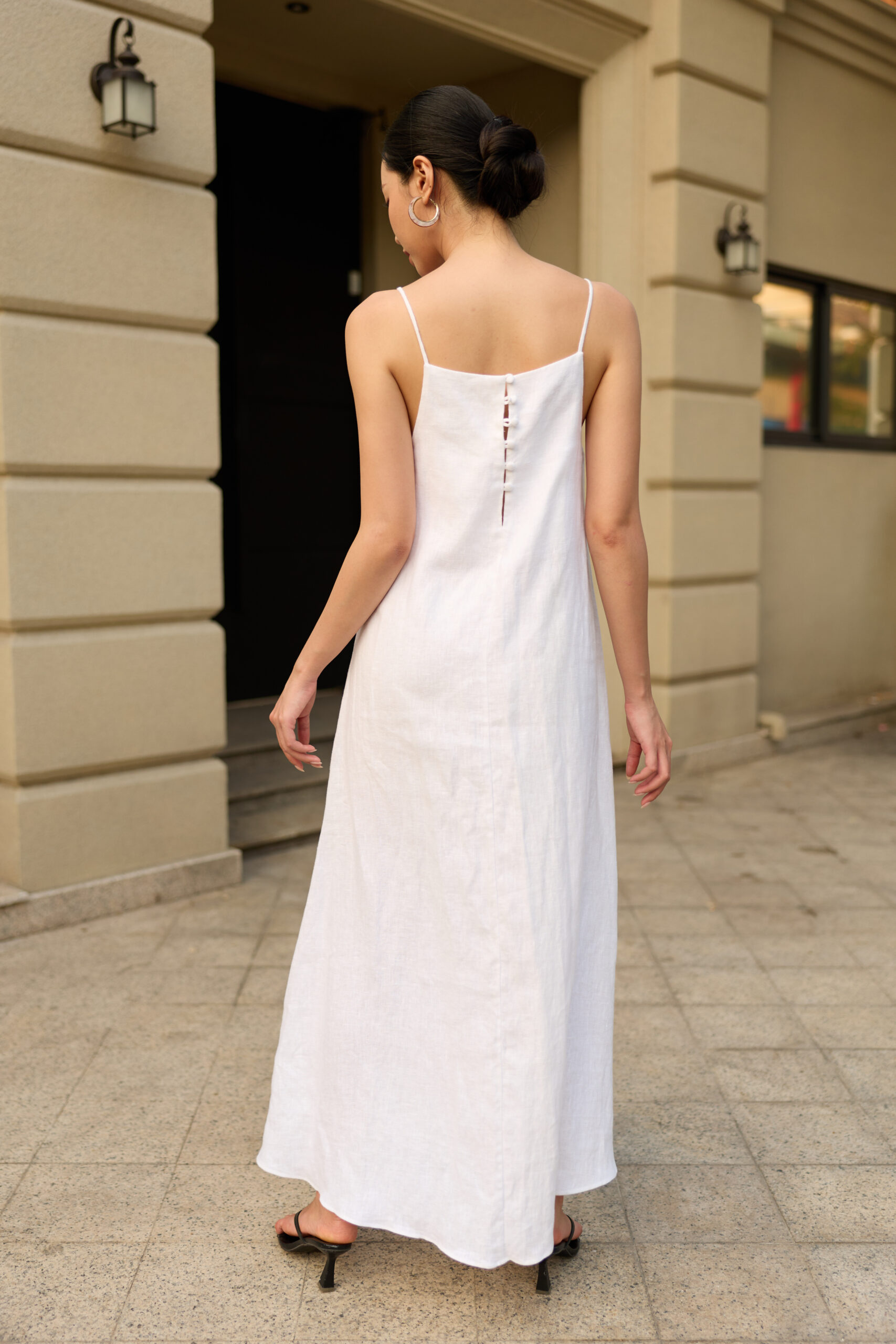 Sophie /ˈsəʊfi/ | Pleated maxi dress | Linen - Image 4