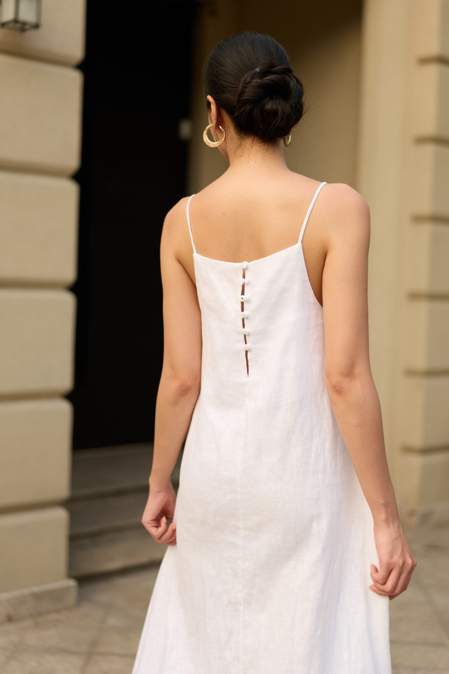 Sophie /ˈsəʊfi/ | Pleated maxi dress | Linen - Image 3