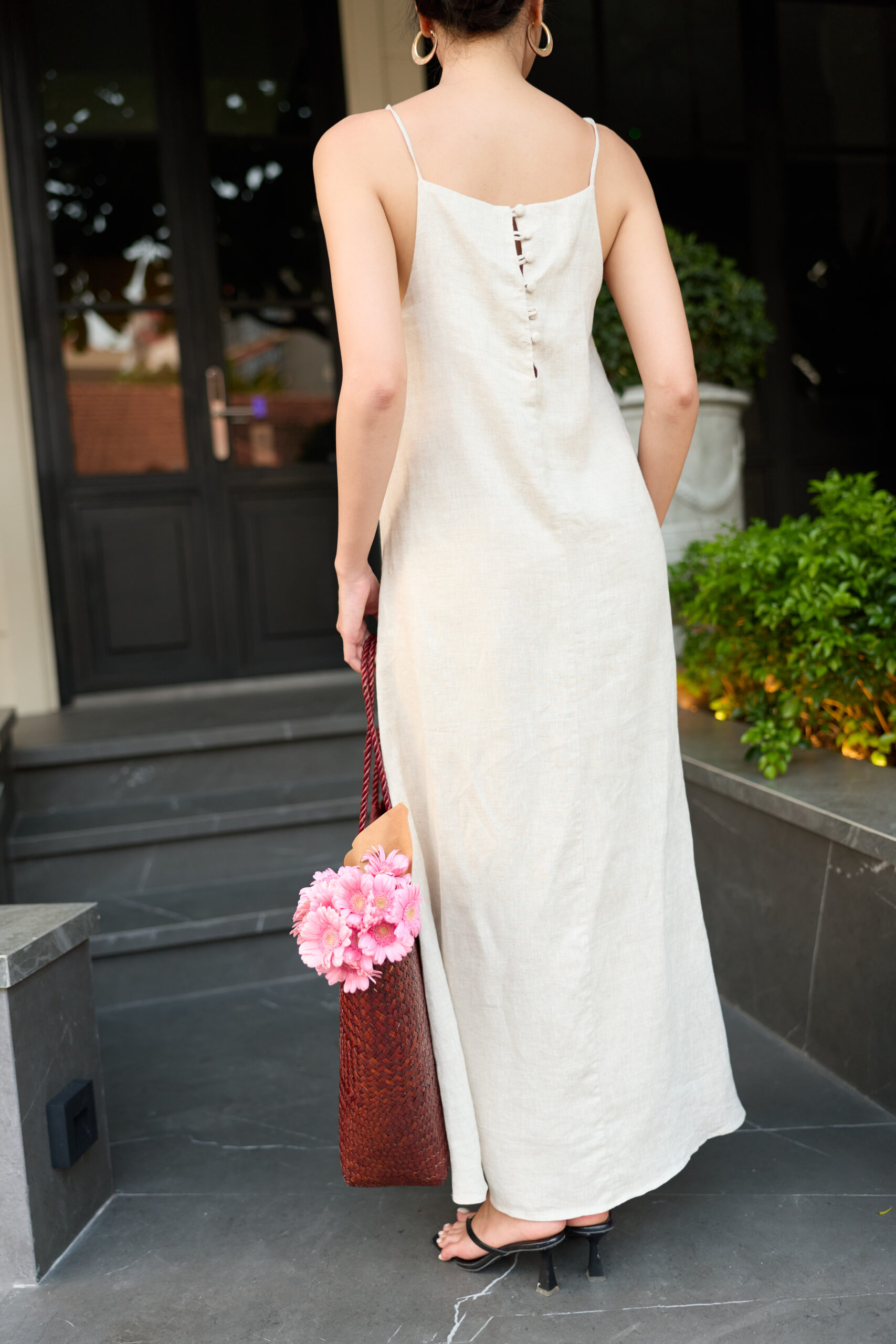 Sophie | Pleated maxi dress | Linen - Ảnh 3